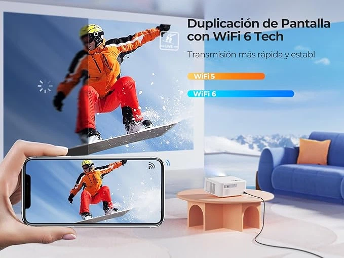 Мультимедийный проектор TOPTRO X6 Full HD 18000 Лм WiFi Bluetooth