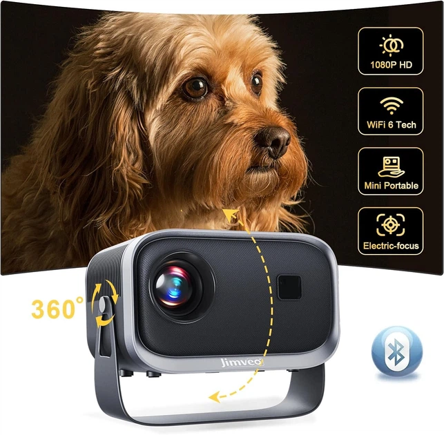 Мультимедийный проектор Jimveo XZCAY-293 Full HD LED 12000Лм Wi-Fi Bluetooth g1 - изображение 3