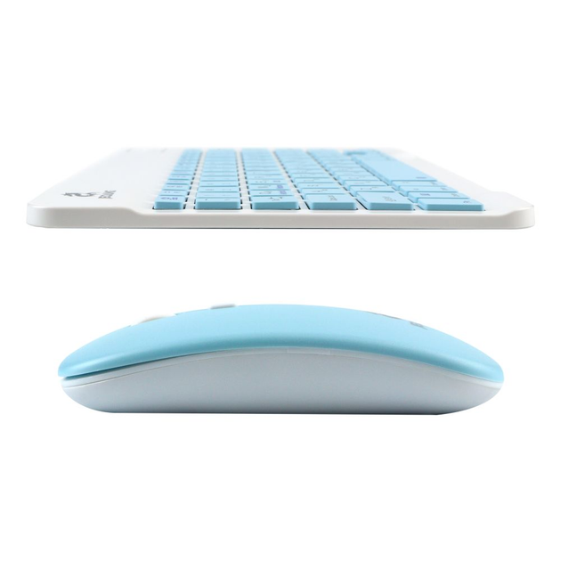 Комплект беспроводная клавиатура/USB мышка JEQANG JB-350 с кабель USB - Type C/Bluetooth V5.0 Blue - изображение 3