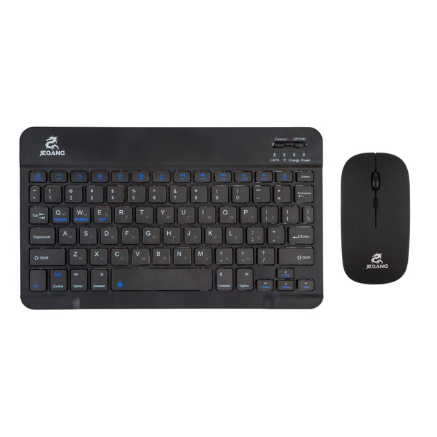 Комплект беспроводная клавиатура/USB мышка JEQANG JB-350 с кабель USB - Type C/Bluetooth V5.0 Black - изображение 1