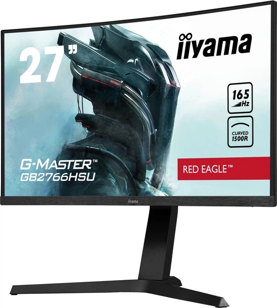 Монітор iiyama G-Master GB2766HSU Red Eagle Curved (GB2766HSU-B1) - Фото 3 Монітор iiyama G-Master GB2766HSU Red Eagle Curved (GB2766HSU-B1) - изображение 3