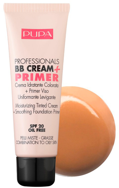 Podkład nawilżający Pupa Professionals BB Cream + Primer SPF20 002 Sand 50 ml (8011607211968) - obraz 2