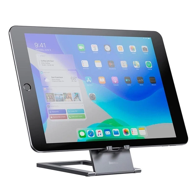 Настольный держатель для телефонов и планшетов Baseus Foldable Metal Desktop Holder 6.7-12.9 Grey (LUKP000013) - Фото 3 Настольный держатель для телефонов и планшетов Baseus Foldable Metal Desktop Holder 6.7-12.9 Grey (LUKP000013) - изображение 3