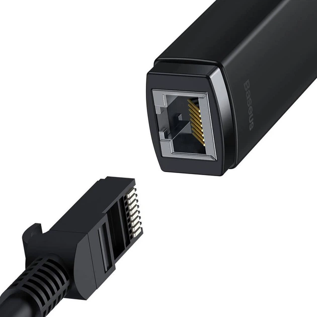 Сетевой адаптер Baseus USB А to Rj45 Ethernet Adapter 1000 Мбит/с Black (WKQX000101) - изображение 4