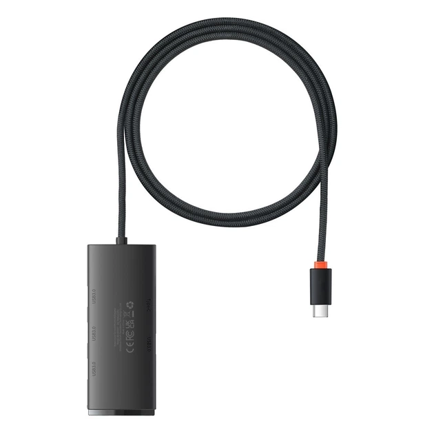 USB-хаб адаптер Baseus Lite Series 4in1 Type-C to USB3.0*4 1 м Black (WKQX030401) - изображение 3