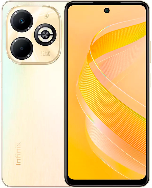 Мобильный телефон Infinix Smart 8 Plus 4/128GB Shiny Gold фото
