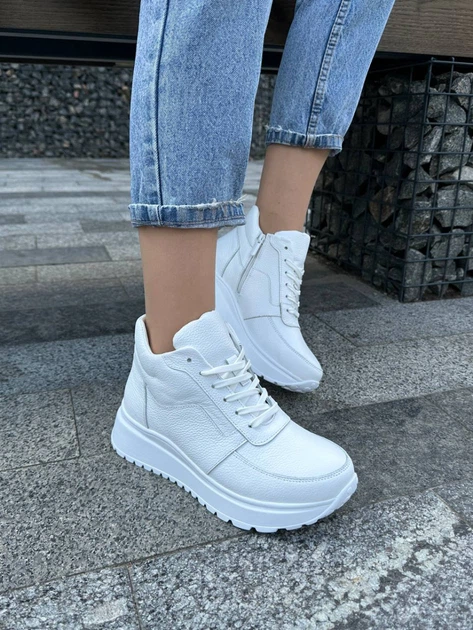 Кросівки жіночі ShoesBand Білі натуральна шкіра флотар демісезонні 37 (24 см) (S94051-1д) - Фото 1 Кросівки жіночі ShoesBand Білі натуральна шкіра флотар демісезонні 37 (24 см) (S94051-1д) - зображення 1