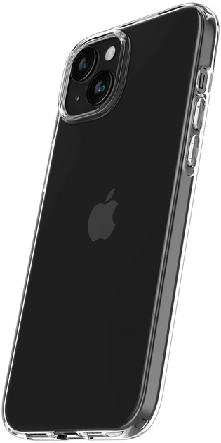 Чохол для Iphone 15 Spigen Liquid Crystal Crystal Clear Прозорий ACS06481 протиударний силіконовий - зображення 7