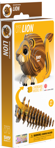 Збірна 3Д модель Eugy Зоопарк Лев (9421035150637) - зображення 4