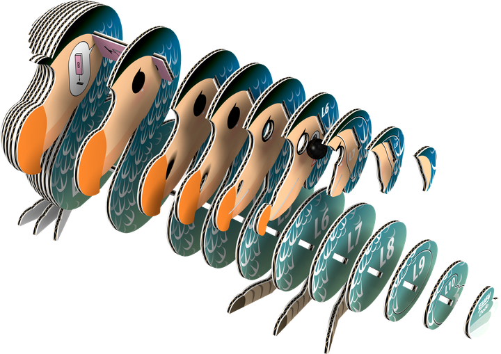 Збірна 3Д модель Eugy Зоопарк Додо XEG-100 (9421035150781) - зображення 2