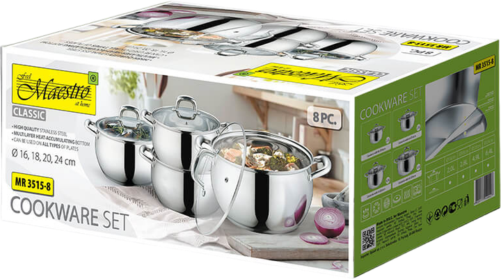 Набір посуду Maestro 8 предметів (MR-3515-8) - зображення 5