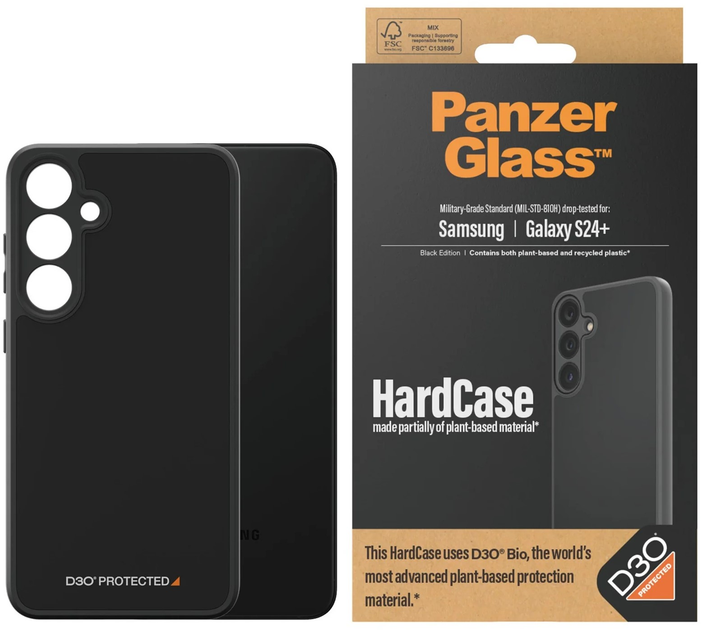 Панель PanzerGlass HardCase with D3O для Samsung Galaxy S24 Plus Black (1217) - зображення 3