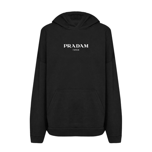Худи с принтом ТiШОТКА Pradam гараж С юмором про Prada S Белый (1070498774) - Фото 1 Худи с принтом ТiШОТКА Pradam гараж С юмором про Prada S Белый (1070498774) - изображение 1