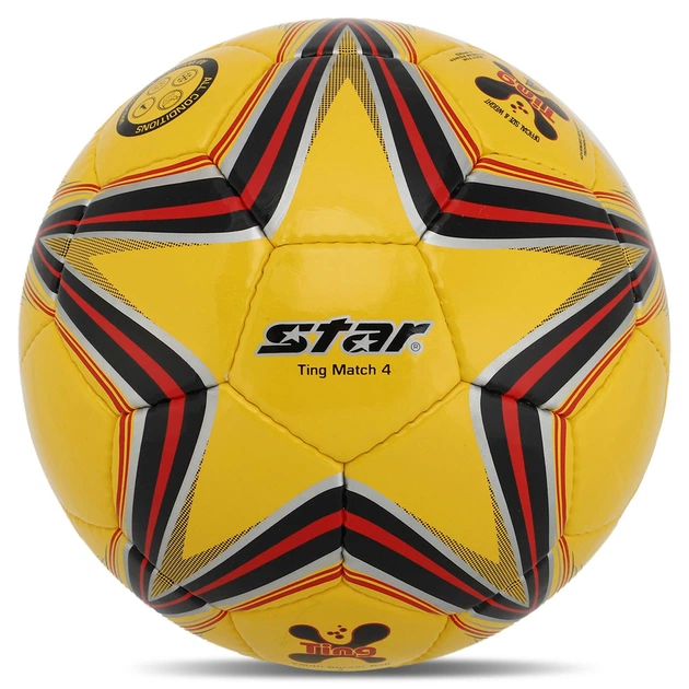 Мяч футбольный STAR TING SB3134-05 №4 PU желтый - Фото 1 Мяч футбольный STAR TING SB3134-05 №4 PU желтый - изображение 1