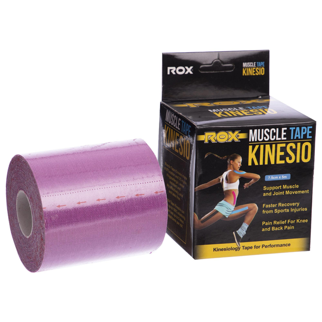 Кинезио тейп (Kinesio tape) SP-Sport BC-5503-7_5 размер 5м фиолетовый - изображение 1