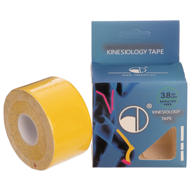 Кинезио тейп (Kinesio tape) SP-Sport BC-4863-3_8 размер 5м желтый - изображение 1