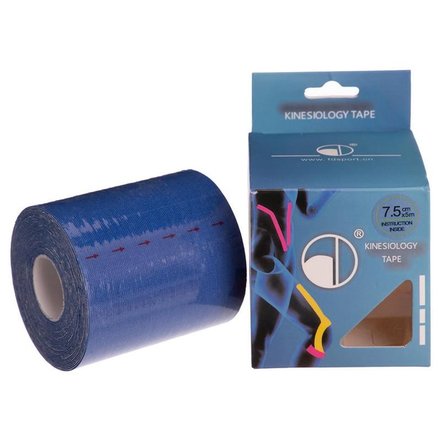 Кинезио тейп (Kinesio tape) SP-Sport BC-4863-7_5 размер 5м синий - изображение 1