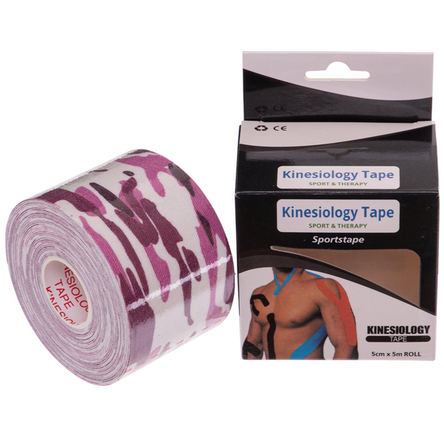 Кинезио тейп (Kinesio tape) SP-Sport BC-0474-5 размер 5смх5м фиолетовый - изображение 1