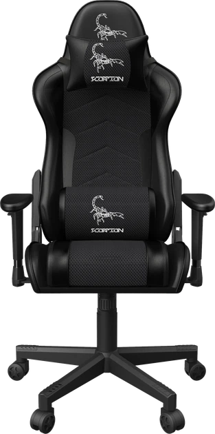 Комп'ютерне крісло для геймера Gembird Scorpion 06X Black (GC-SCORPION-06X) - Фото 1 Комп'ютерне крісло для геймера Gembird Scorpion 06X Black (GC-SCORPION-06X) - изображение 1