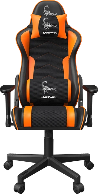 Комп'ютерне крісло для геймера Gembird Scorpion Black-Orange (GC