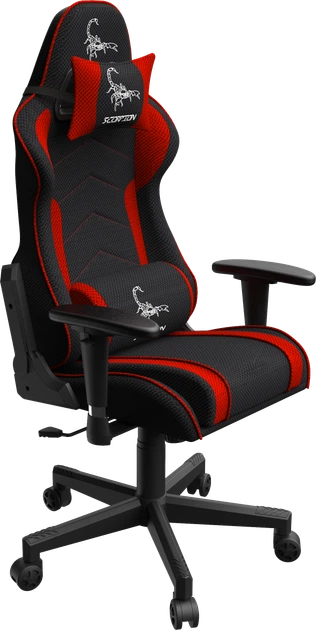 Комп'ютерне крісло для геймера Gembird Scorpion Black-Red (GC-SCORPION-01X) - изображение 2