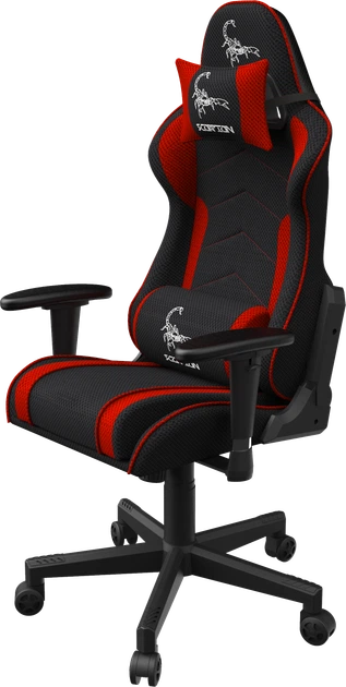 Комп'ютерне крісло для геймера Gembird Scorpion Black-Red (GC-SCORPION-01X) - изображение 3
