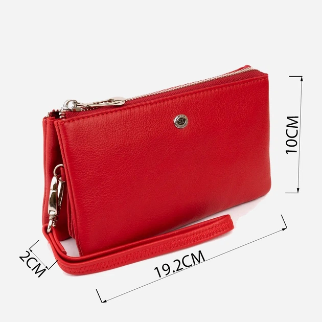 Кошелек женский кожаный для карточек ST Leather Accessories 19251 Красный - Фото 6 Кошелек женский кожаный для карточек ST Leather Accessories 19251 Красный - изображение 6