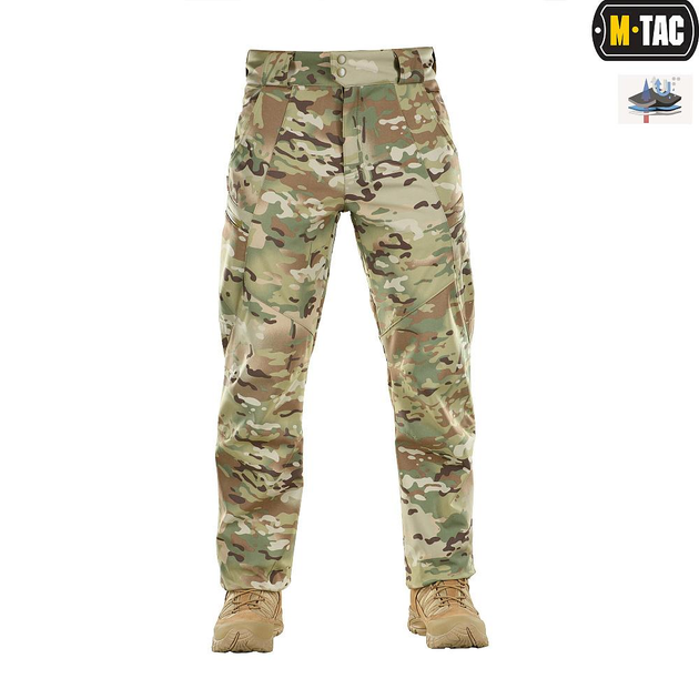 Тактические зимние брюки M-Tac Soft Shell Winter Multicam мультикам M - изображение 2