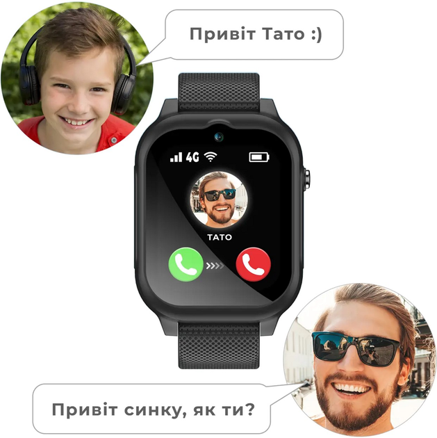 Смарт-годинник Jetix G99 GPS 4G Black (G99-RA) - зображення 6