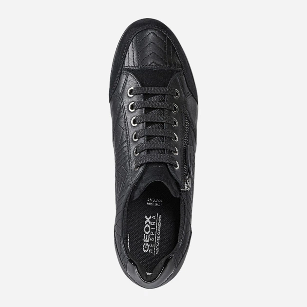 Sneakersy damskie skórzane Geox D0468C08522-C9999 41 Czarne (8054730778519) - obraz 4