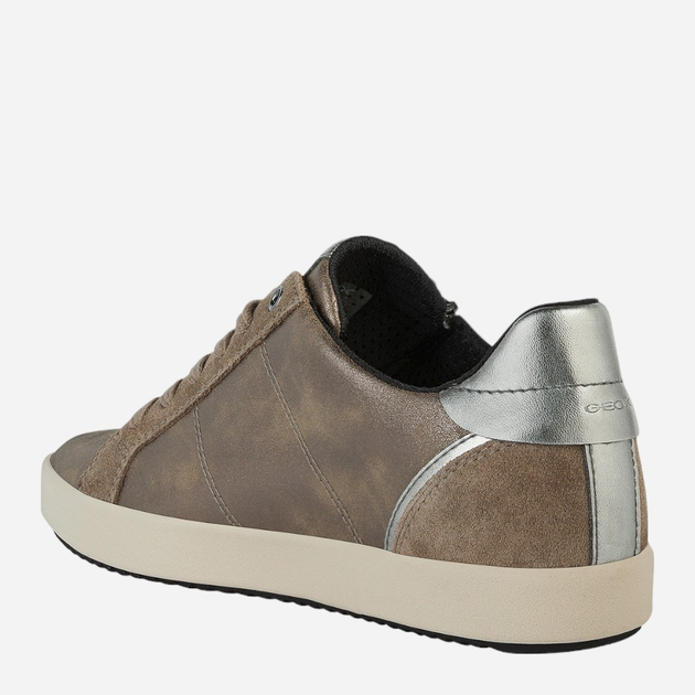 Sneakersy damskie skórzane Geox D166HC0AJ22-C5005 40 Ciemnobeżowe (8050036682802) - obraz 3
