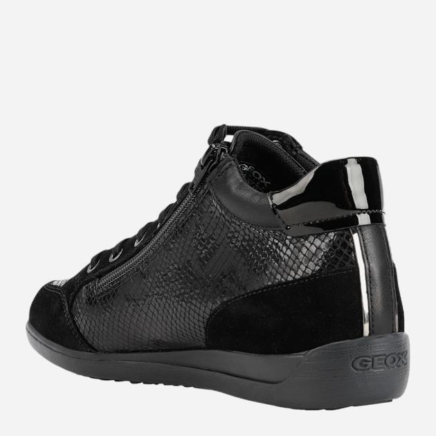 Sneakersy damskie wysokie Geox D2668B04122-C9999 39 Czarne (8050036785961) - obraz 3
