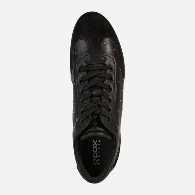 Sneakersy damskie skórzane Geox D2668D08522-C9999 40 Czarne (8050036786210) - obraz 4