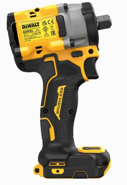 Гайковерт ударный аккумуляторный DeWalt без АКБ и ЗУ DCF922N - Фото 4 Гайковерт ударный аккумуляторный DeWalt без АКБ и ЗУ DCF922N - изображение 4