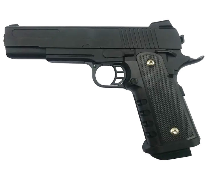 Страйкбольний Пістолет COLT Browning M1911 VIGOR V21 метал, стріляє кульками 6 мм Чорний - зображення 1