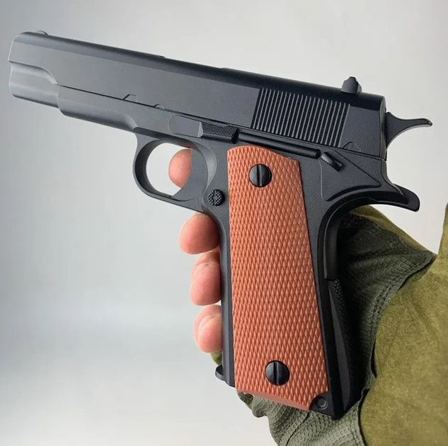 Страйкбольний Пістолет COLT M1911 VIGOR V11 метал, стріляє кульками 6 мм Чорний - зображення 2