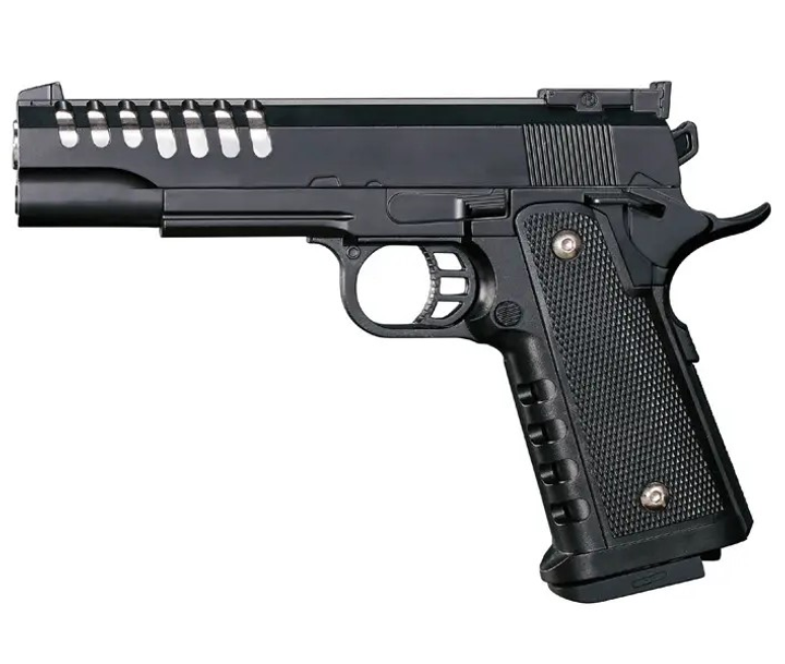 Страйкбольный Пистолет COLT M1911 VIGOR V16 металл, стреляет пульками 6 мм Черный - изображение 1