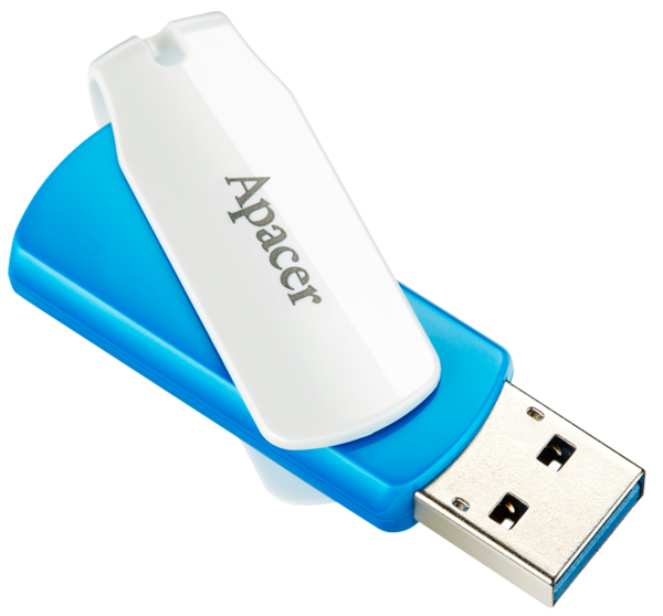Flash Drive Apacer AH357 128GB USB 3.2 (AP128GAH357U-1) Blue/White - зображення 2