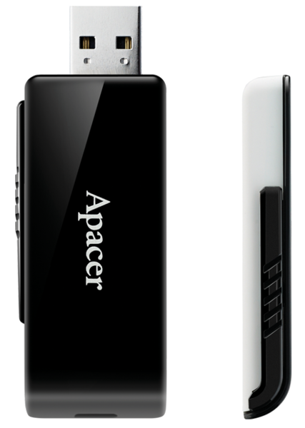 Flash Drive Apacer AH350 32GB USB 3.2 (AP32GAH350B-1) Black (6986624) - изображение 3
