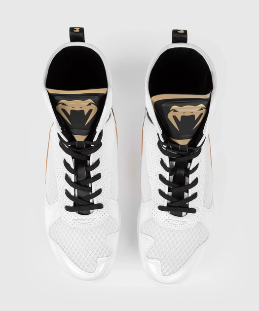 Боксерки Venum Elite Boxing Shoes White Black Gold (VENUM-03681-520-7-39) - изображение 8