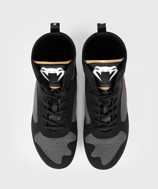 Боксерки Venum Elite Boxing Shoes Black White Gold (VENUM-03681-523-8-40.5) - изображение 6