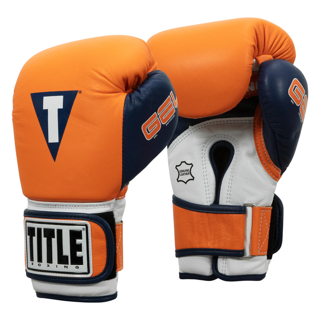 Снарядные перчатки Title Boxing Gel World V2T Bag Gloves Orange Navy (GTWBGV2T-ORNVWH-M) - изображение 2