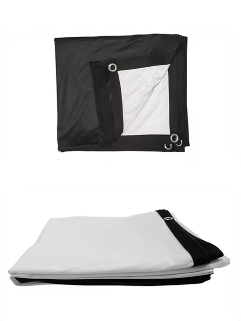 Экран для проектора SOFT BLACK настенный матовый белый/черный, черная ...