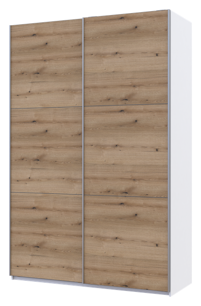 Шкаф-купе двухдверный Doros G-Caiser 160х60х240 см Белый/Дуб евок (DRS-011022) - Фото 2 Шкаф-купе двухдверный Doros G-Caiser 160х60х240 см Белый/Дуб евок (DRS-011022) - изображение 2