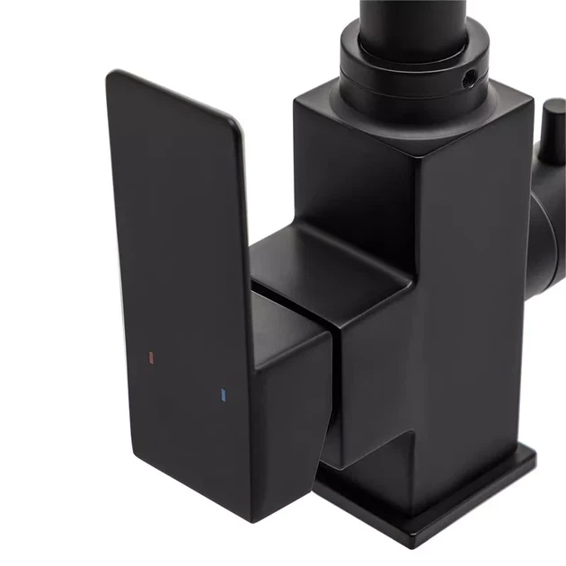 Змішувач для кухні на дві води WEZER PRO4C-02-BLACK, нержавіюча сталь, чорний - Фото 3 Змішувач для кухні на дві води WEZER PRO4C-02-BLACK, нержавіюча сталь, чорний - изображение 3