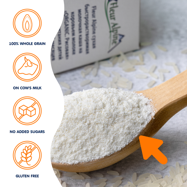 Дитяча молочна каша Fleur Alpine Organic Rice Рисова 200 г (4779050670193) - зображення 3