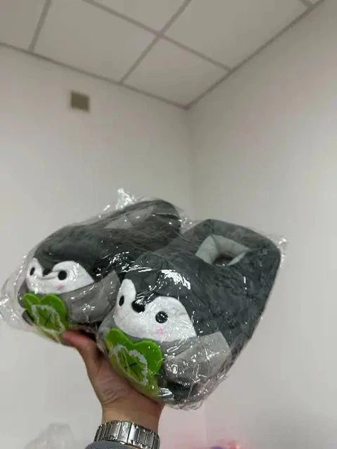 Тапочки Кигуруми Игрушки Kigurumi Пингвин Детские домашние комнатные плюшевые 36-42 - изображение 3