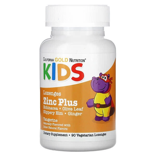 Витамины с цинком для детей California Gold Nutrition Zinc Plus пастилки с цинком для детей натуральный мандариновый вкус 90 пастилок - Фото 1 Витамины с цинком для детей California Gold Nutrition Zinc Plus пастилки с цинком для детей натуральный мандариновый вкус 90 пастилок - изображение 1
