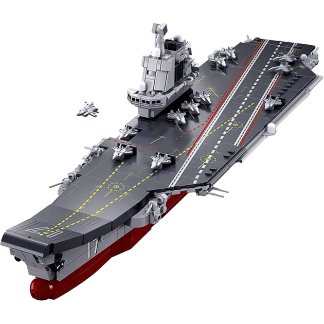 Конструктор SLUBAN M38-B1210 Авіаносець Шаньдун (Shandong), 1:700, 584 деталь, в коробці - зображення 3