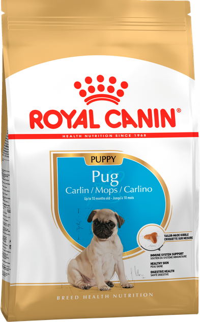 Сухой корм для щенков мопса Royal Canin Pug Puppy, 1.5 кг - Фото 1 Сухой корм для щенков мопса Royal Canin Pug Puppy, 1.5 кг - изображение 1